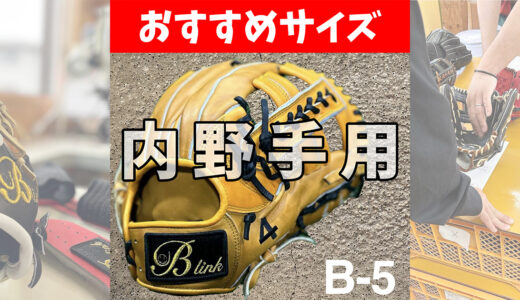 プロ野球選手も使う小指二本入れ使用の内野手用グローブ【B-link】